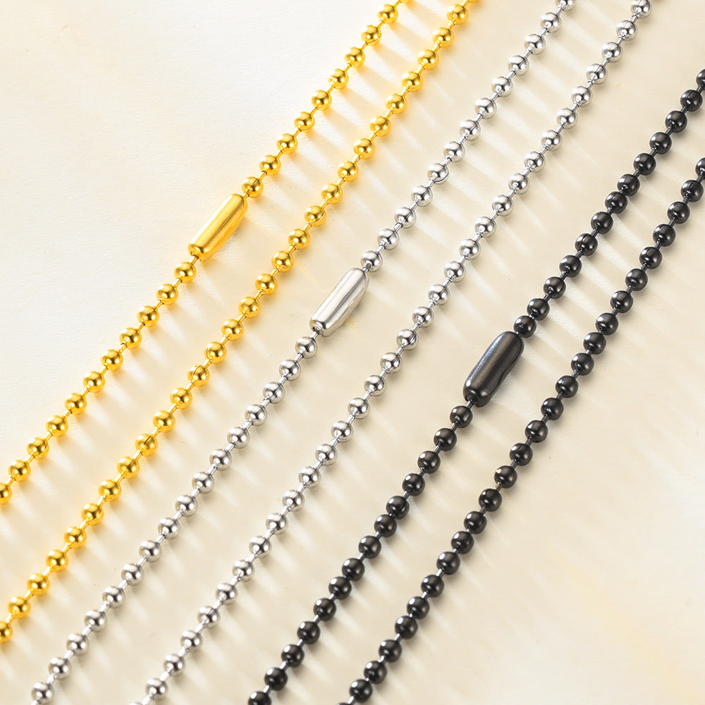 Steel Ball Chain Round Beads Material Necklaces
