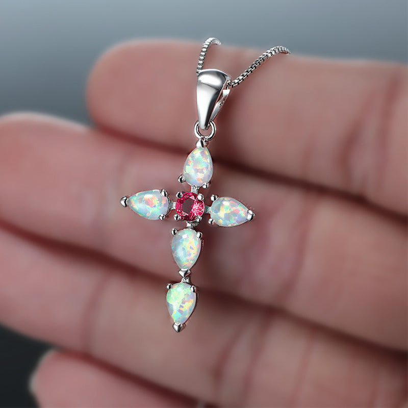 Summer Clavicle Chain Opal Ornament With Necklaces