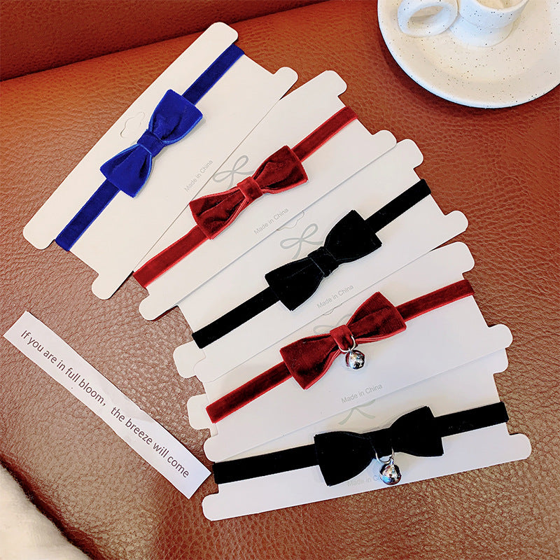 Women's Bell Shape Bow Collar Vintage Black Necklaces