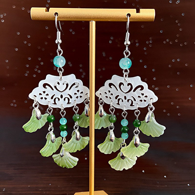 Fashion Zirconia Micro Inlaid Zircon Long Earrings