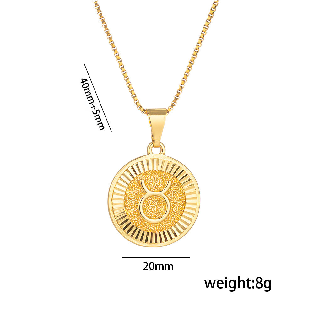 Fashion Twee Constellation Symbol Letter Image Graphic Necklaces