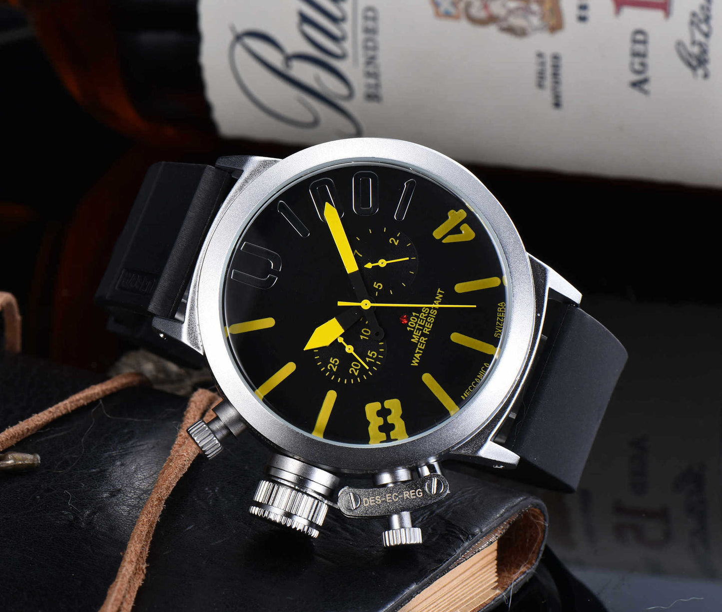Men's Automatic Large Plate Watch With Hair Mechanical Watches