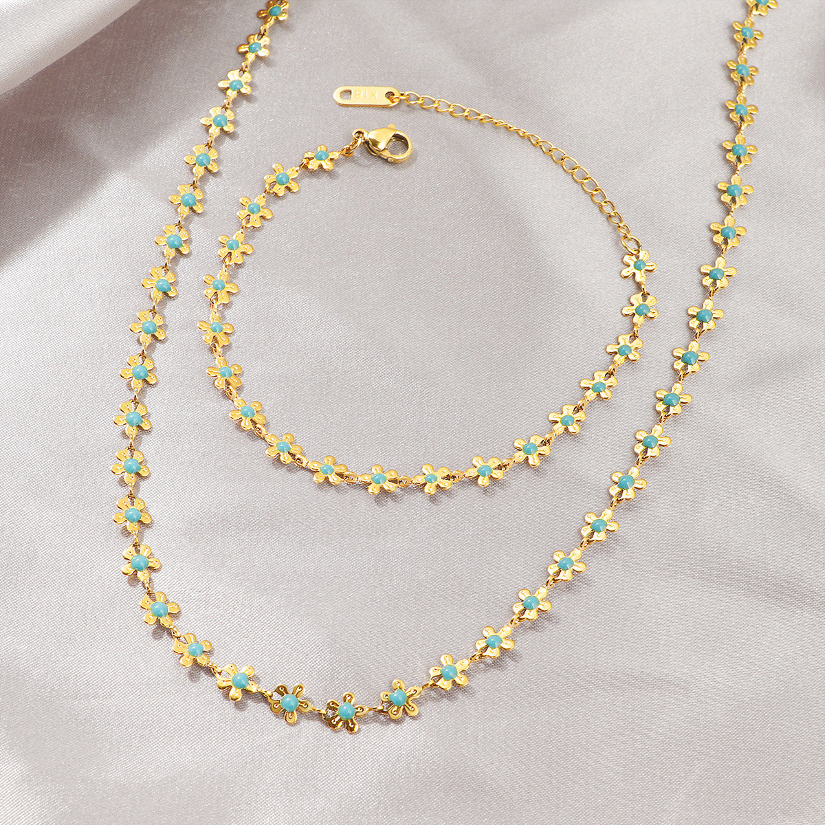 Women's Fairy Flying Minimalist Flower Clavicle Chain Double-sided Necklaces