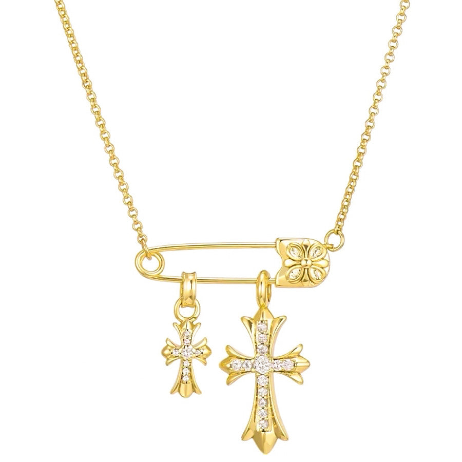 Women's For Light Luxury Jeweled High-grade Gold Necklaces