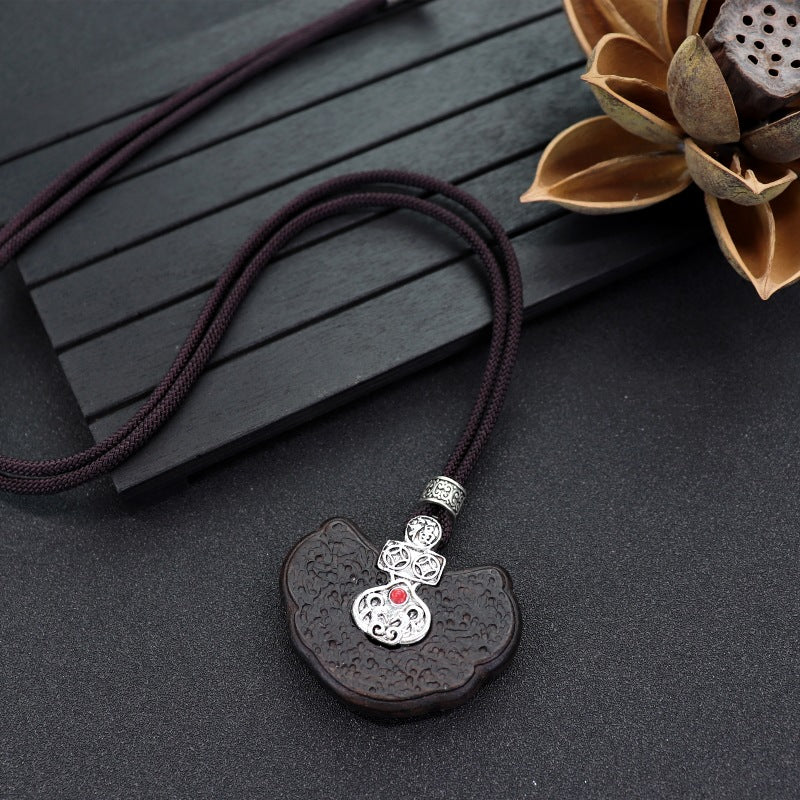 Women's Simple Zen Sweater Chain Cotton Linen Pendants