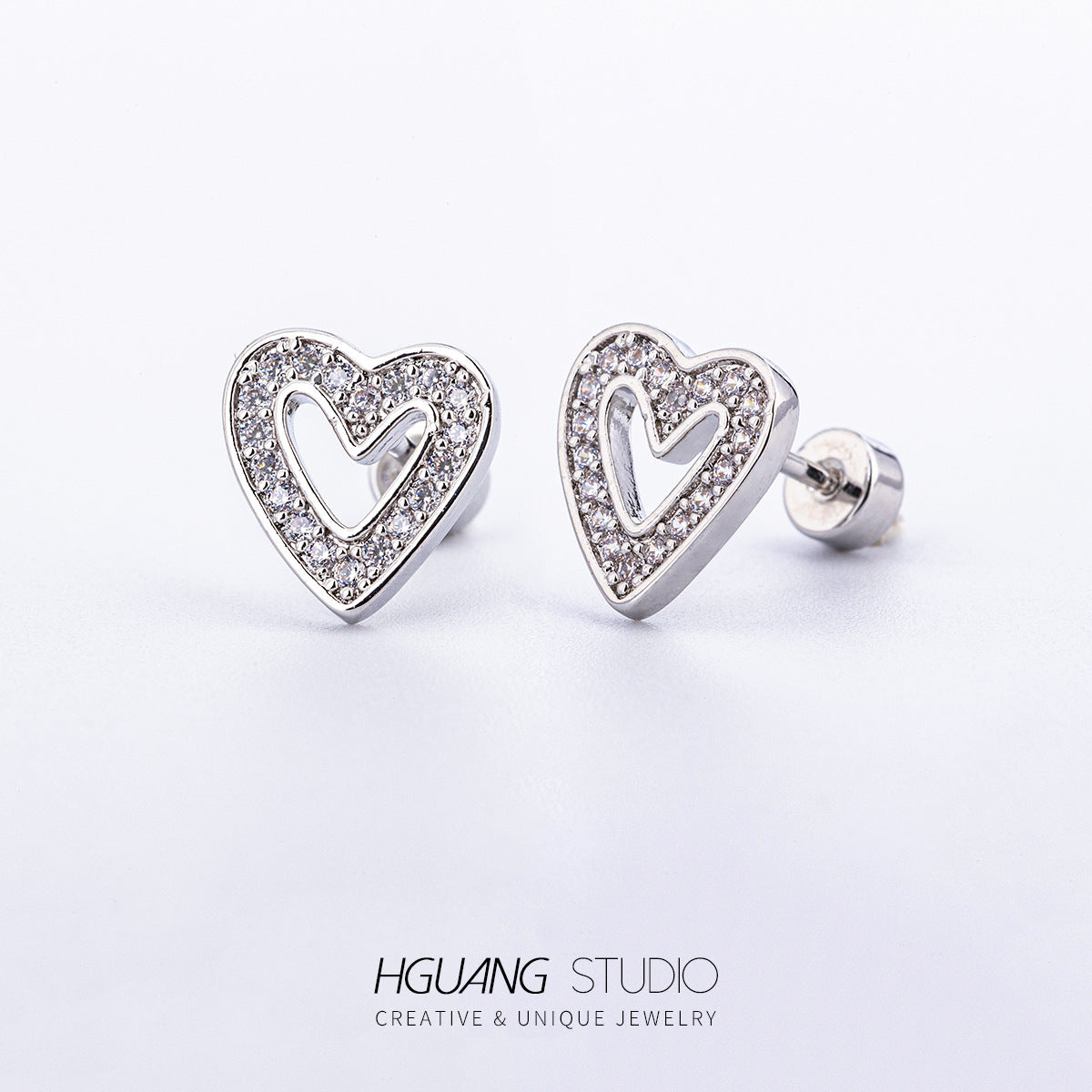 Titanium Steel Gold Girly Style Ear Earrings