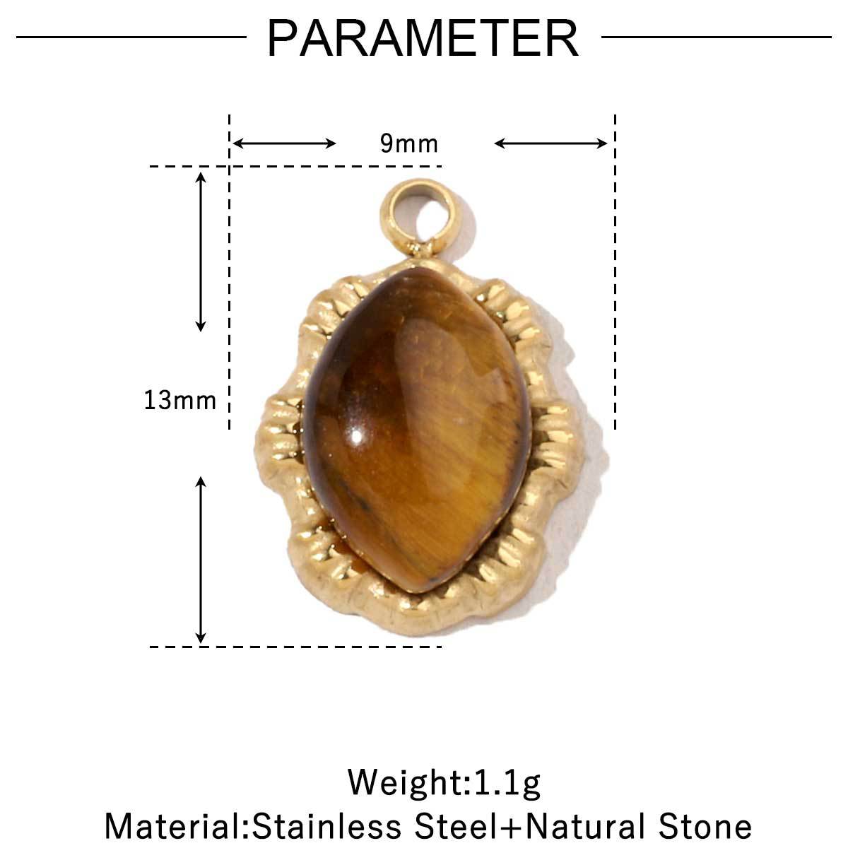 Women's Sun Natural Stone Titanium Steel Gold White Shell Pendants