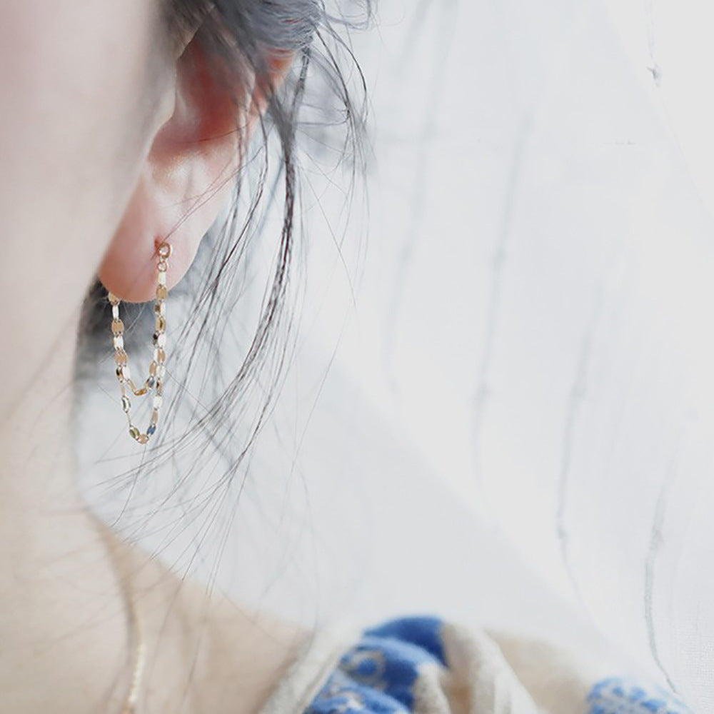 Women's High-grade Long Short Tassel Two Ways Earrings