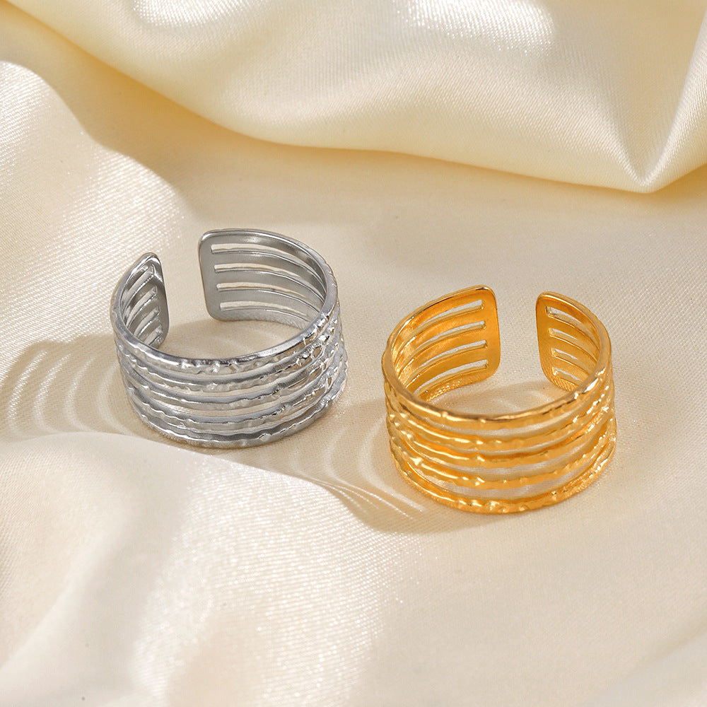 Simple Popular Line Titanium Steel Female Personalized Hip Rings