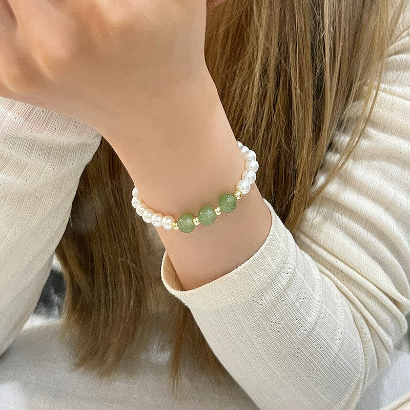 Twin Pearl Light Luxury Minority Exquisite Elastic Bracelets