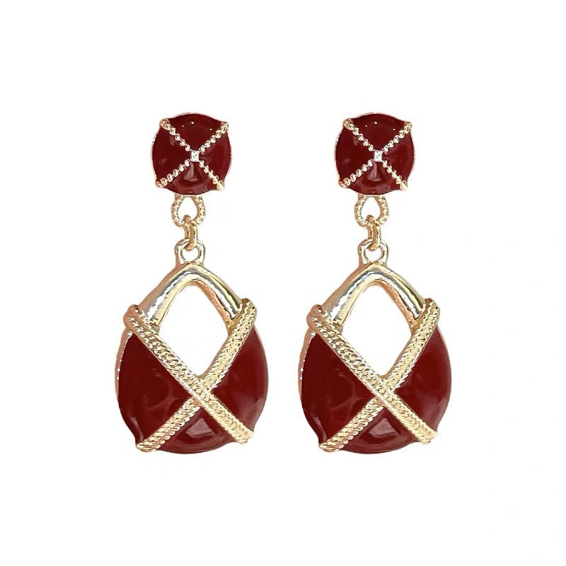 Oil Geometric Middle Ancient High Sense Earrings