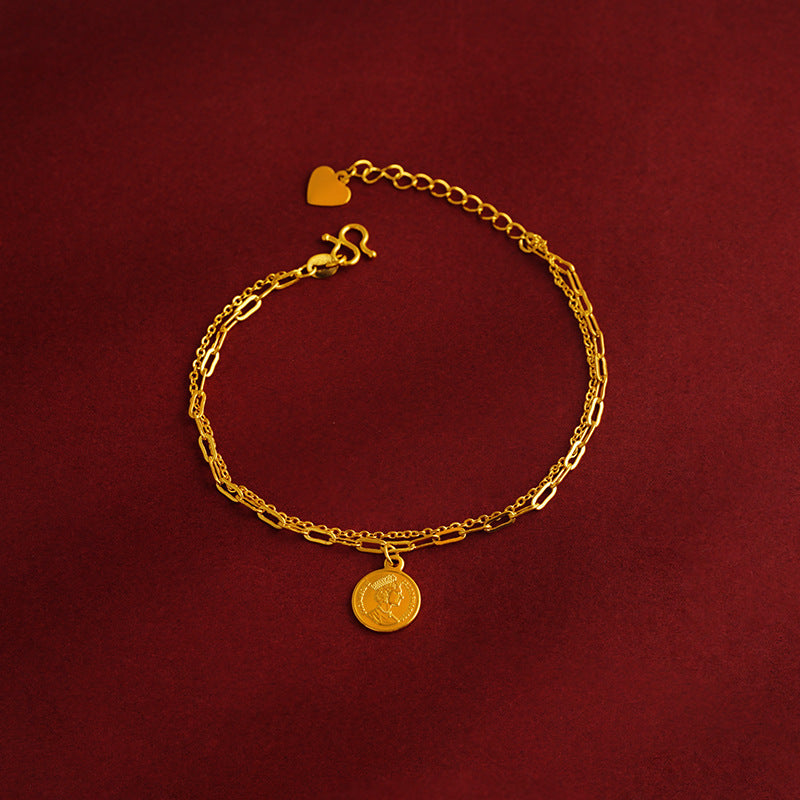 Bow Simulation Brass Decoration Vietnam Alluvial Gold Pendants