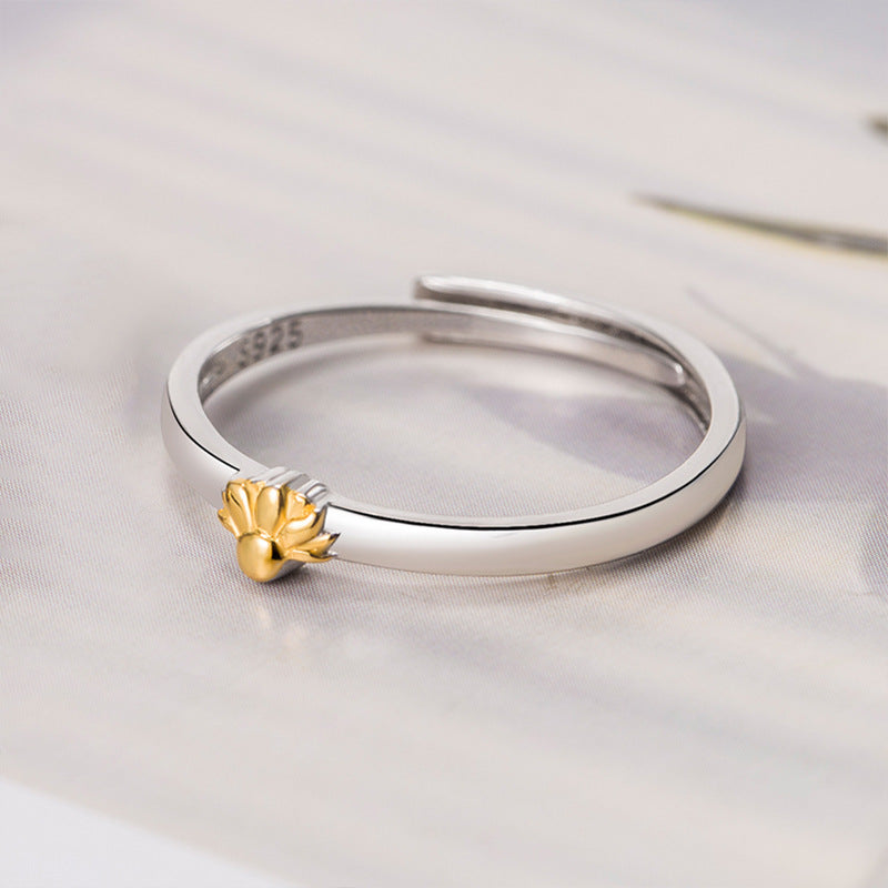 Love Couple Simple Opening Design Valentine's Rings