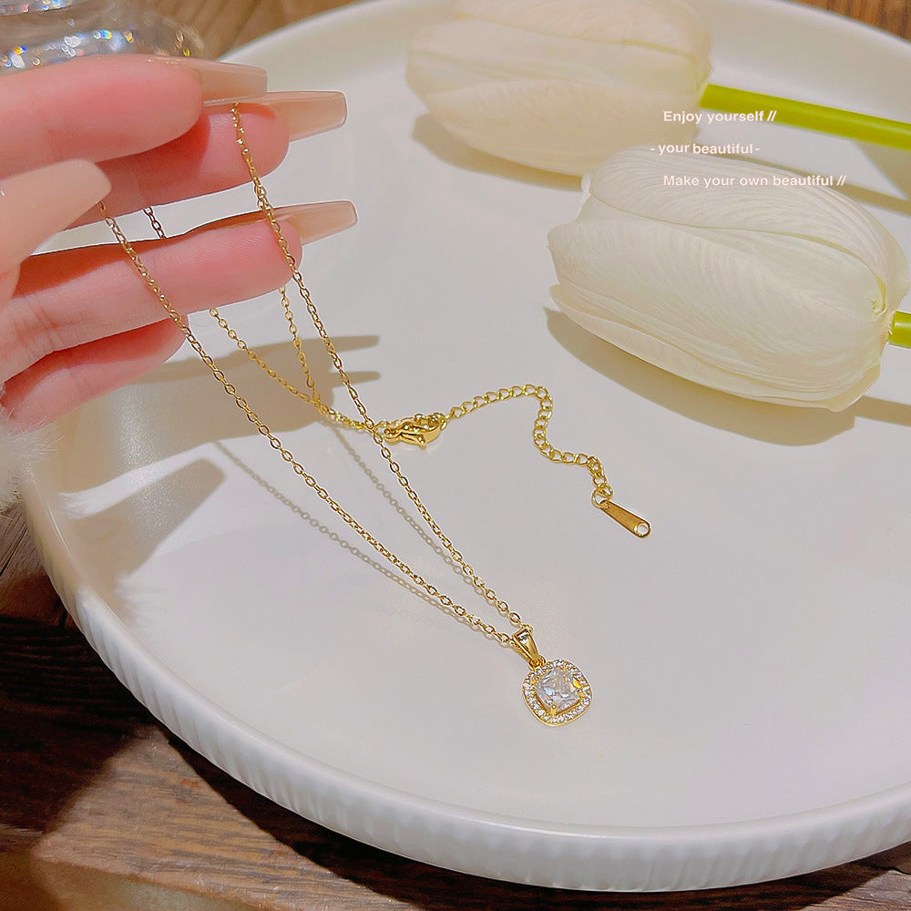 Women's Versatile High-grade Zircon Light Luxury Minority Necklaces