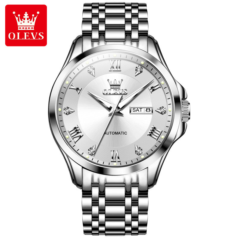 Men's Cool Watch Double Calendar Automatic Mechanical Watches