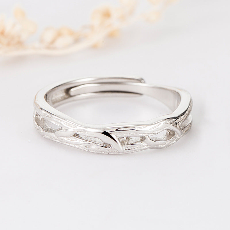 Love Couple Simple Opening Design Valentine's Rings