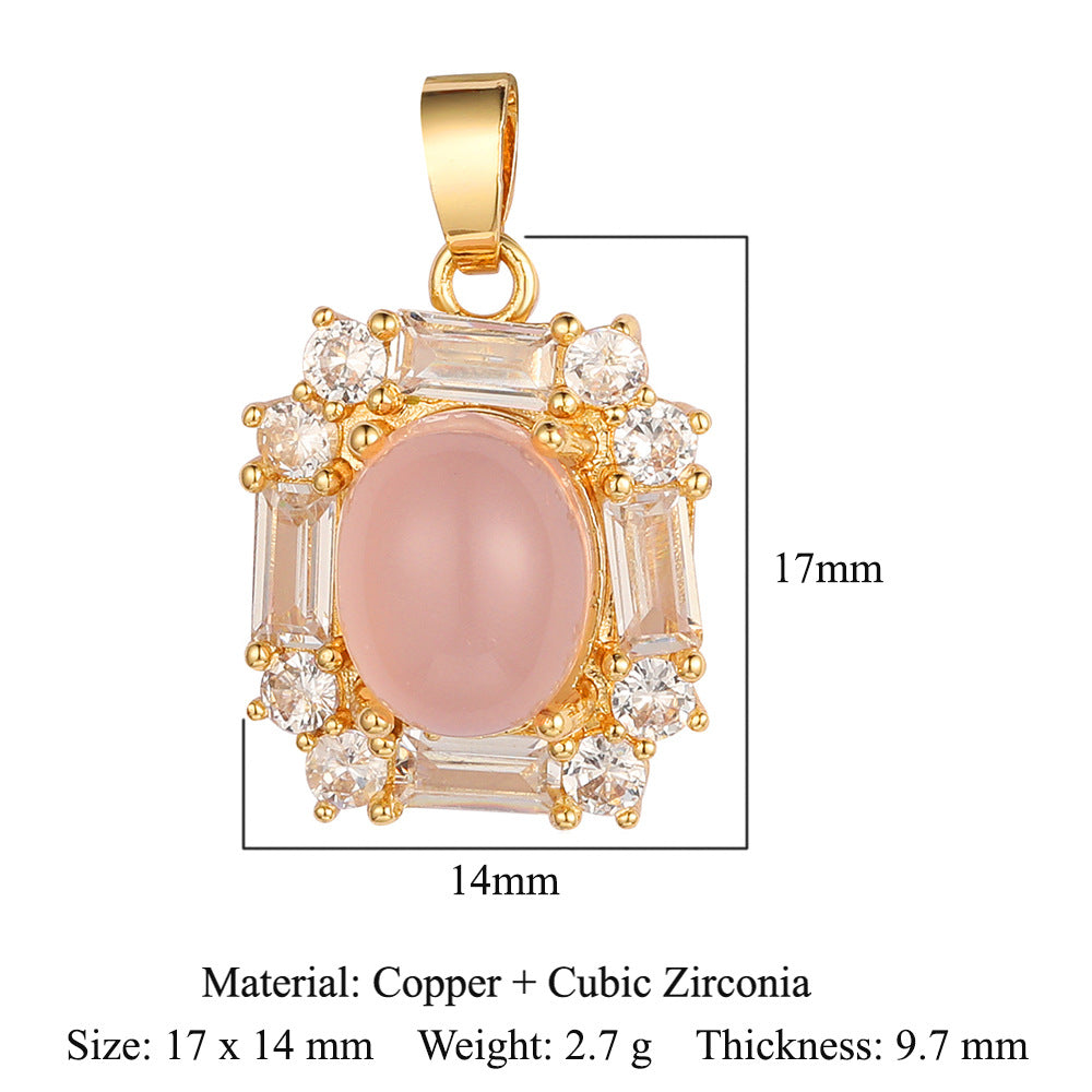 Cut Zircon Vintage Water Drop Oval Necklaces