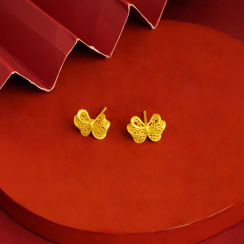 Bow Simulation Brass Decoration Vietnam Alluvial Gold Pendants