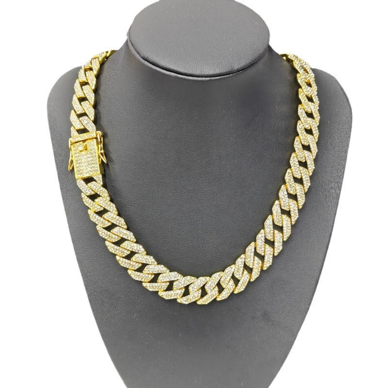 Drill Rhombus Cuban Link Chain Hipster Hip Necklaces