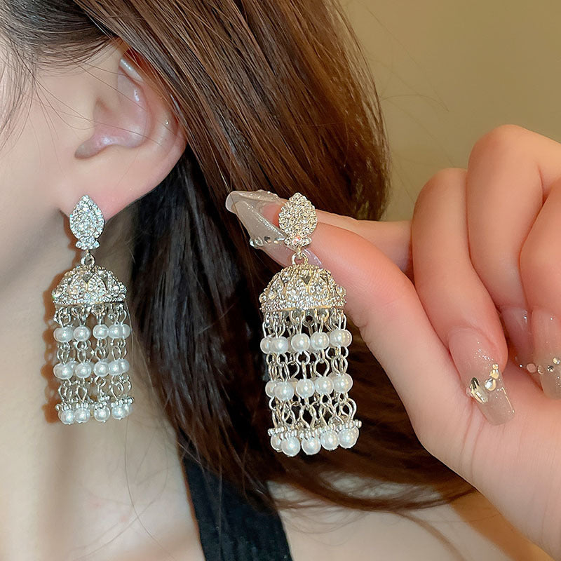Sier Needle Ethnic Style Artificial Crystal Rings