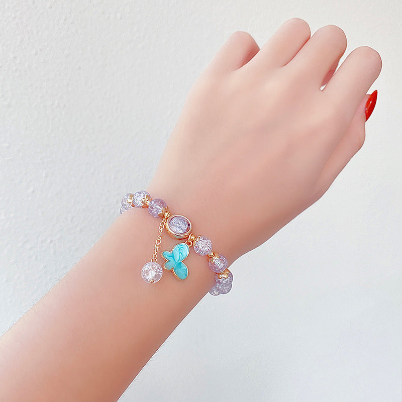 Hand Beading Glass Cute Princess Cartoon Bracelets
