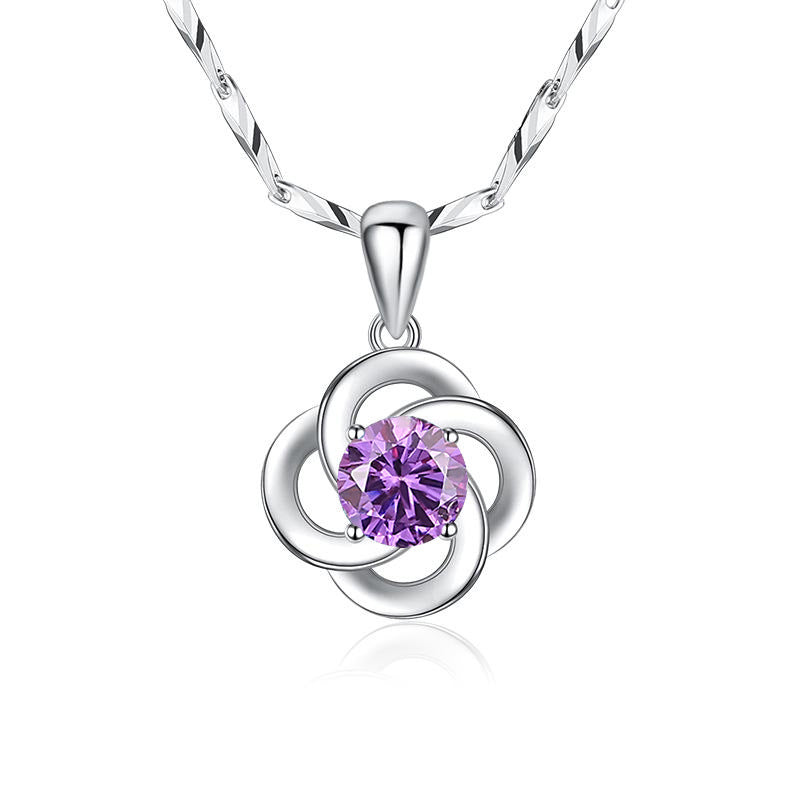 Women's Simple Hollow Lucky Four-leaf Clover Clavicle Pendants