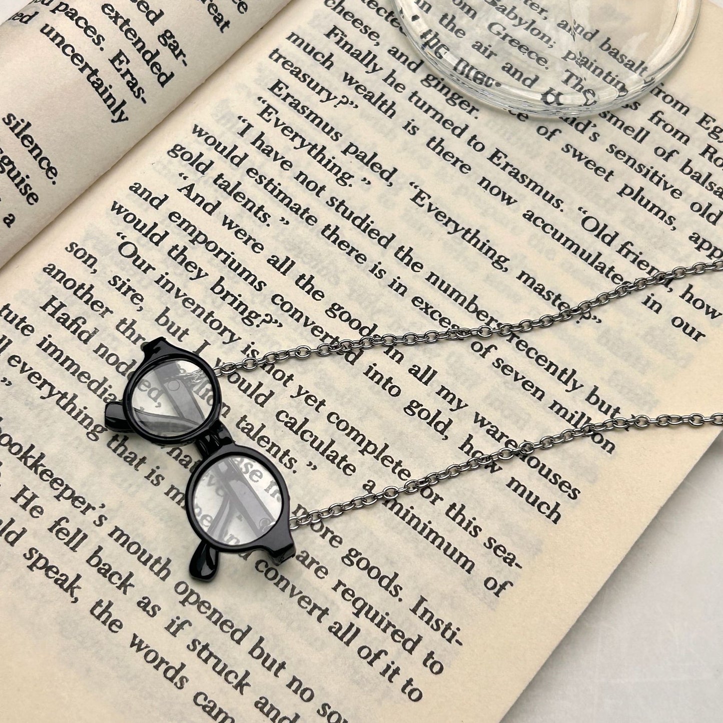 Artistic Glasses Style Niche Literary Ornament Necklaces