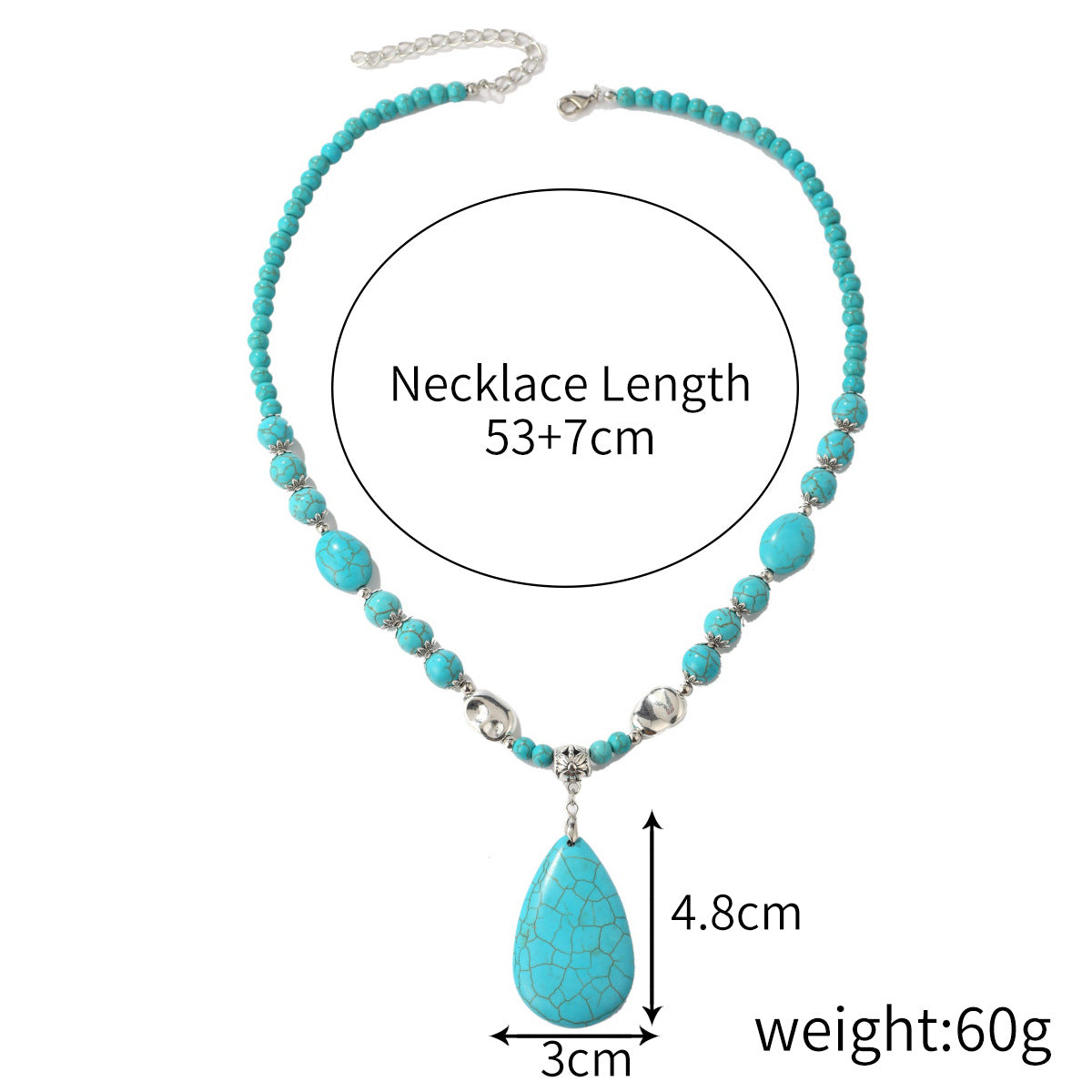 Ethnic Style Jewelry Turquoise Vintage Sweater Necklaces