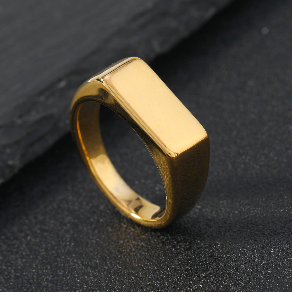Women's & Men's Ornament Fashion Simple Geometric Glossy For Rings