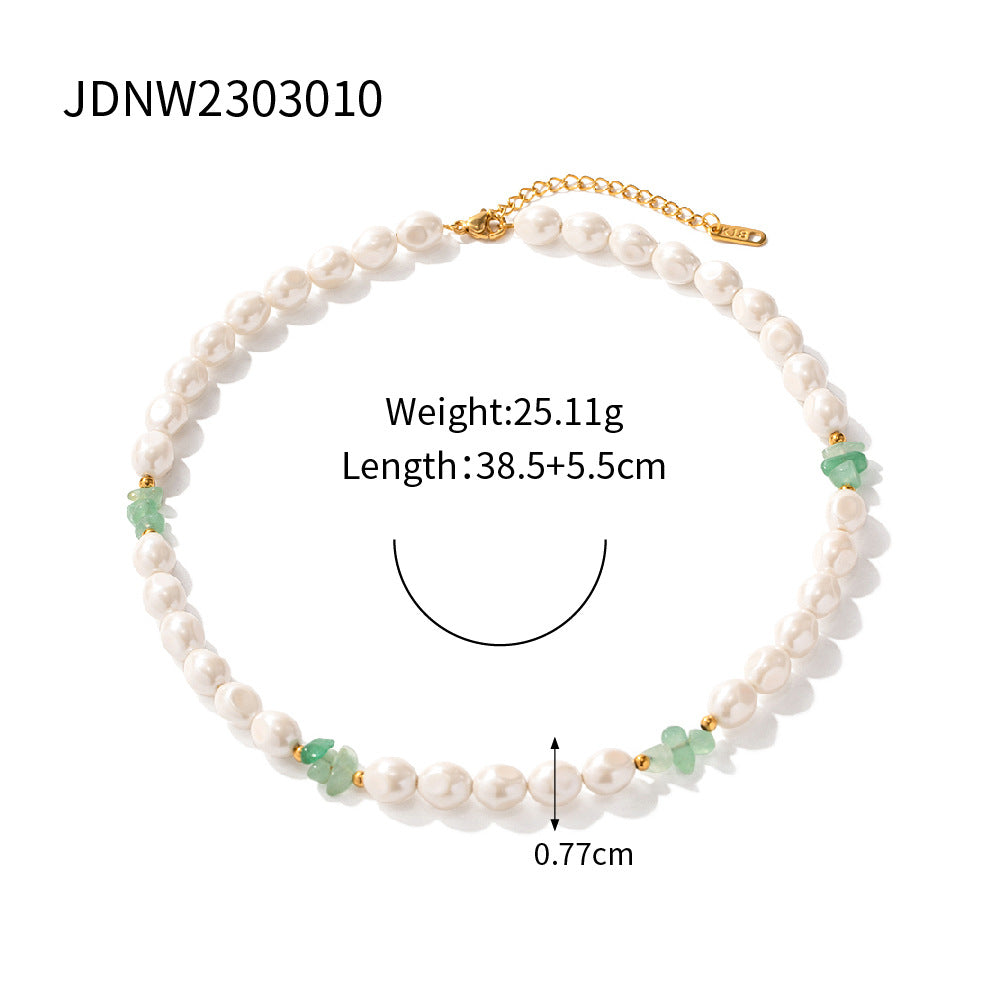 Ding Ornament Stainless Steel Pearl High-grade Clavicle Chain Necklaces