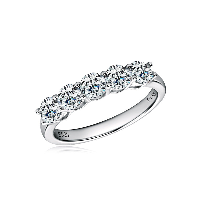 Women's Live Broadcast Design Moissanite Light Luxury Rings