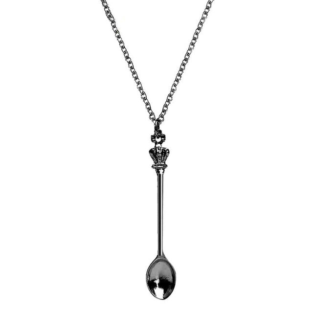 Jewelry Crown Mini Tea Spoon Classical Royal Necklaces