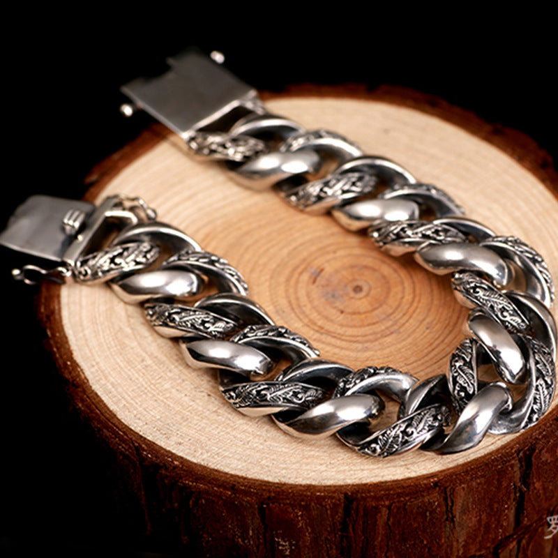 Men's Retro Hip Hop Motorcycle Thick Fashion Bracelets