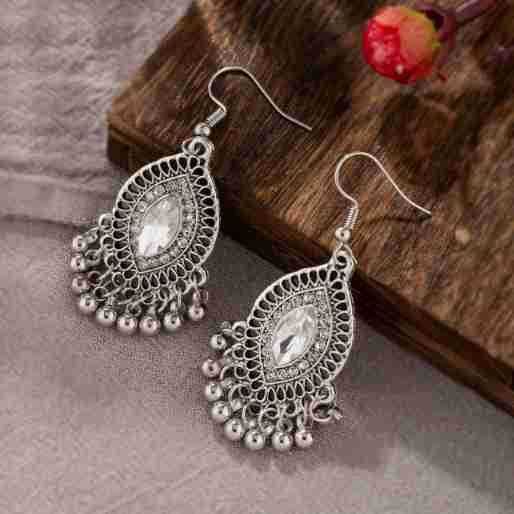 Women's Indian Style Ornament Bohemian Tassel Bell Earrings