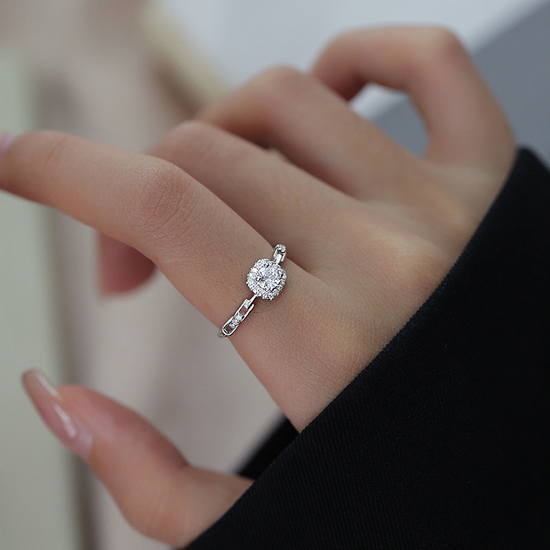 Women's East Gate Simple Geometric Super Flash Rings