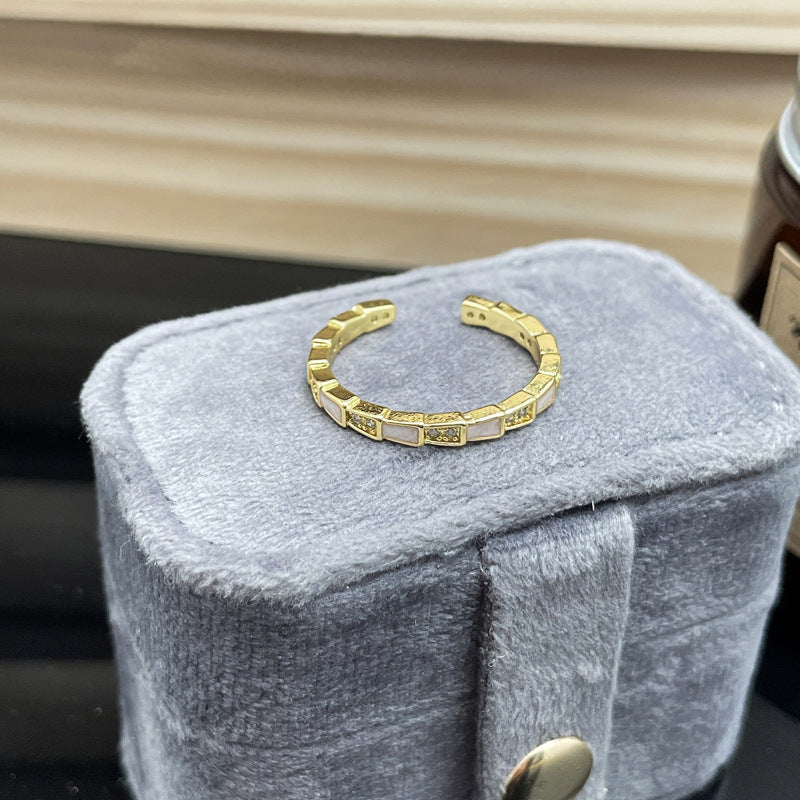 Small French Style Temperament Line Open Female Cold Sweet Rings