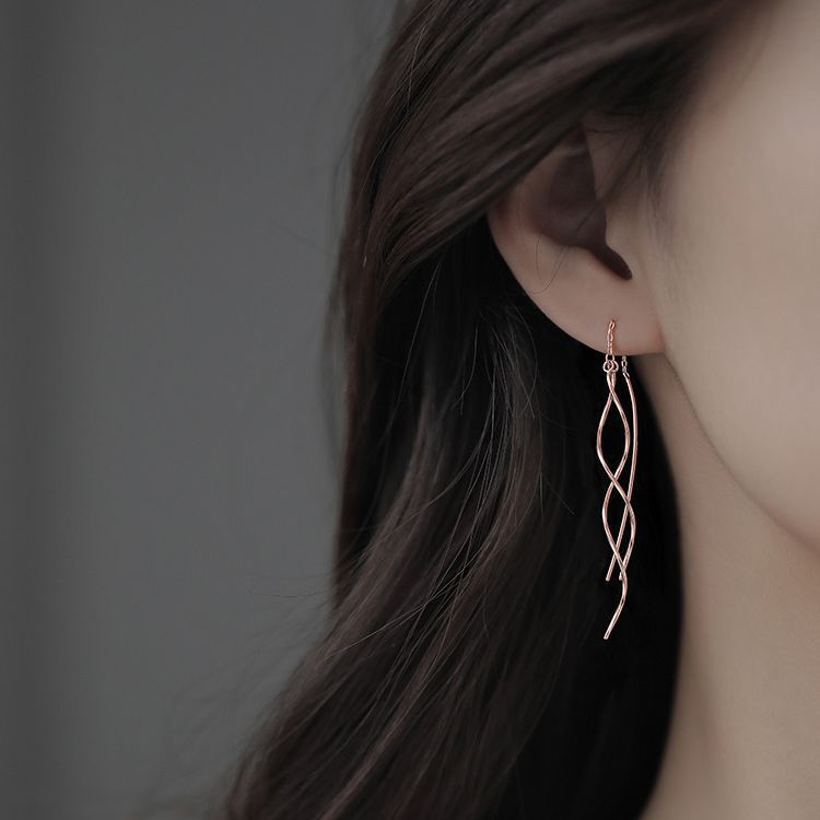 Women's Long Temperamental Tassels Suitable For Round Earrings