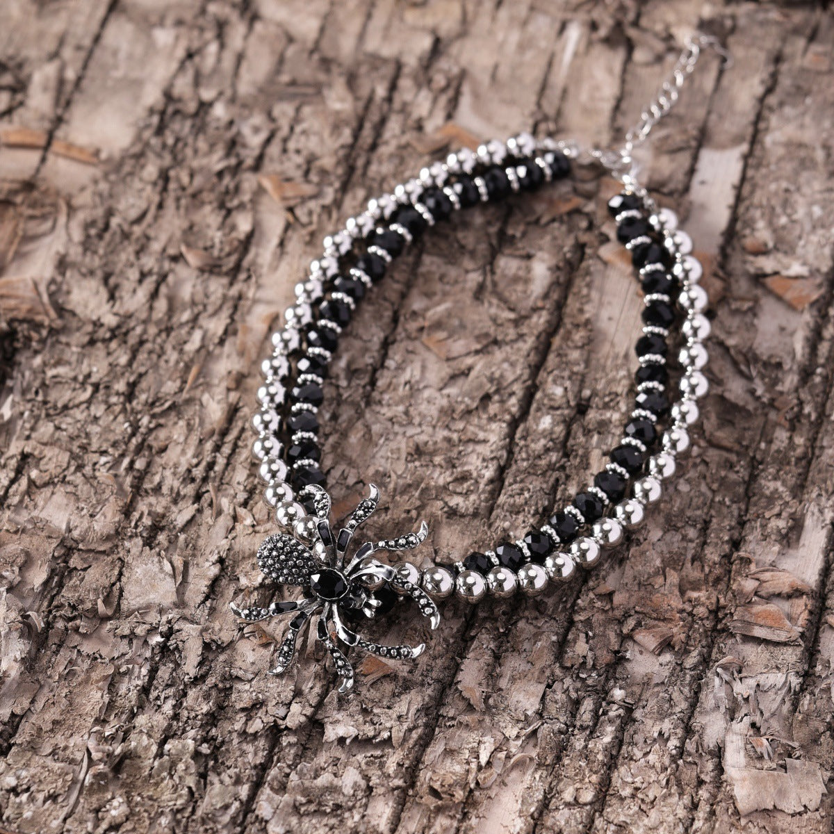 Diamond Spider Gothic Dark Style Punk Necklaces