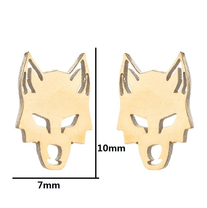 Steel Cute Small Animal Female Design Fashion Cat Earrings