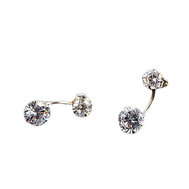 Women's Sier Ornament Diamond Zircon Fashionable Valentine's Earrings