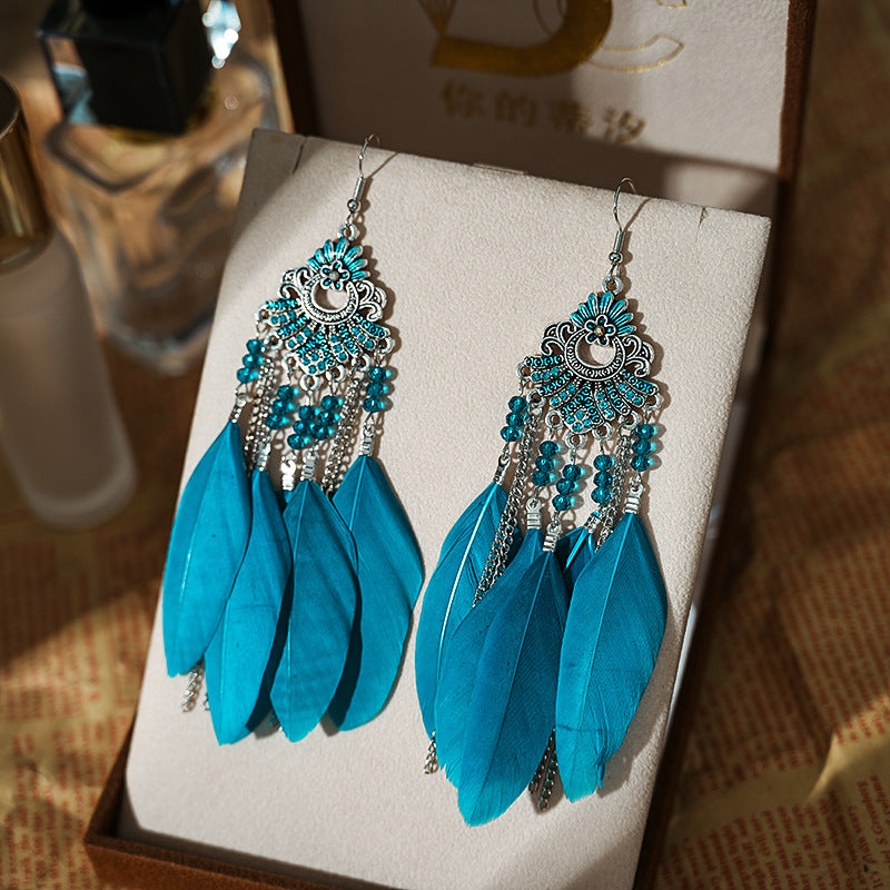 Full Diamond Fan-shaped Feather Creative Your Rings