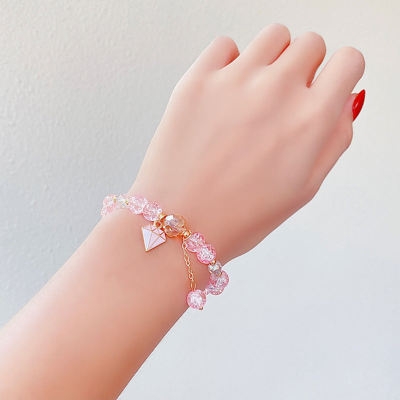 Hand Beading Glass Cute Princess Cartoon Bracelets