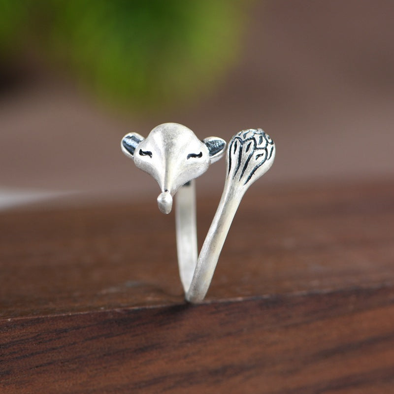 Vintage Prime Sier Fox Female Open Alloy Rings