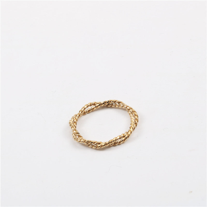 Gold-plated Double-line Twisted Fashion Braided Knuckle Bracelets