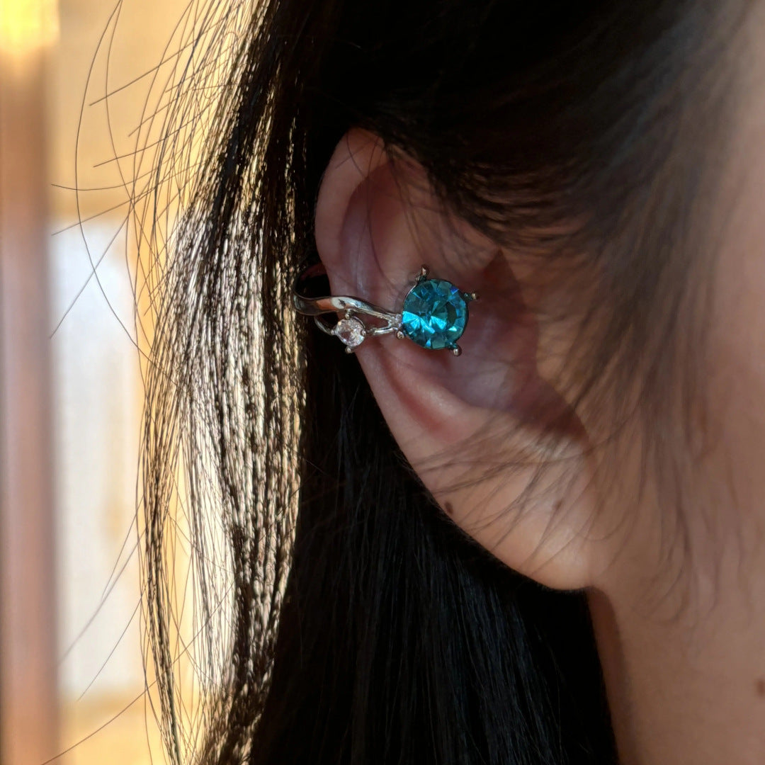 Women's Clip Without Pierced Niche Design Simple Zircon Earrings