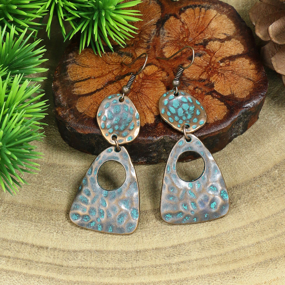 Creative Accessories Fashion Exaggerated Leaf Carved Earrings