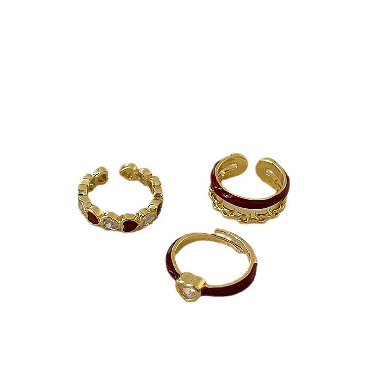 Oil Love Metal Open Female French Rings