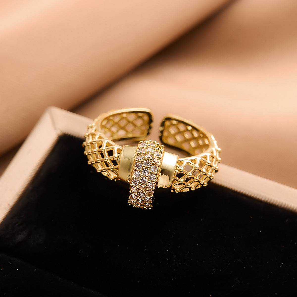 Real Gold Plated Copper Female Niche Rings