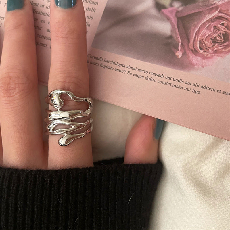 Minority Design Double Layer Zircon Opening Rings