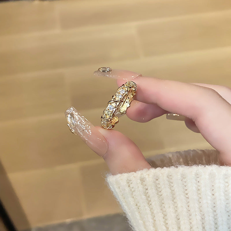 Women's Retro Affordable Luxury Cross Kaleidoscope Colorful Rings